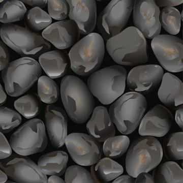 Small rocks in a seamless pattern Stock Illustration