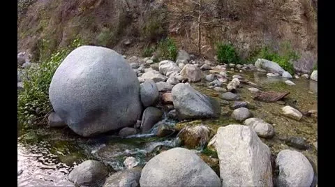Small Rocky Stream California Stock Footage 10740604