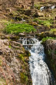 Small rocky waterfall Stock Photos