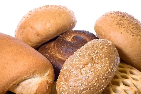 Small roll pikelets and biscuits Stock Photos