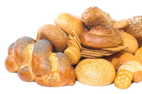 Small roll pikelets and biscuits Stock Photos