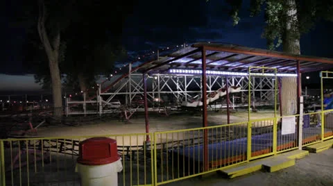 Small Roller Coaster Stock Footage 26659719