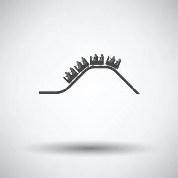 Small roller coaster icon Stock Illustration
