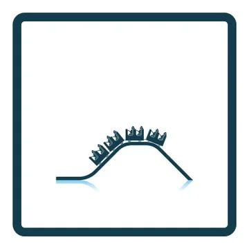 Small roller coaster icon Stock Illustration