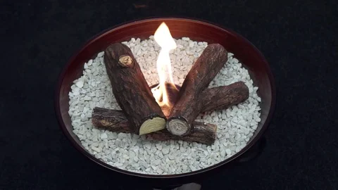 Small round fire pit Stock Footage 69951203