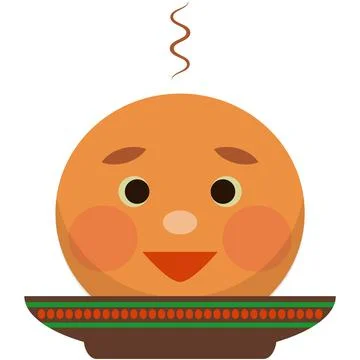 Small round loaf or bun vector isolated on white Stock Illustration