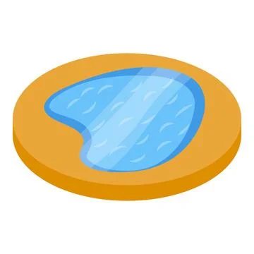 Small round pool for relaxing and enjoying summertime Stock Illustration