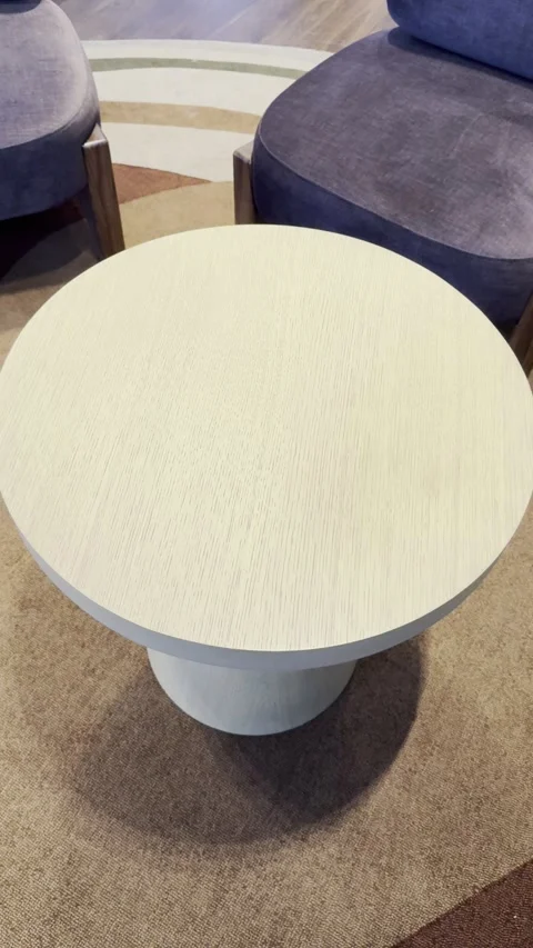 Small Round Side Table Close Up Видео 344991264