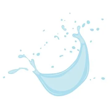 Small round splash of water on the surface Stock Illustration