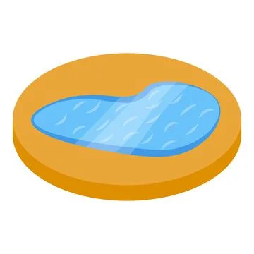 Small round swimming pool isometric illustration Stock Illustration