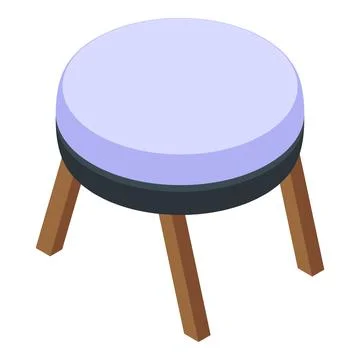 Small round table icon, isometric style イラスト素材