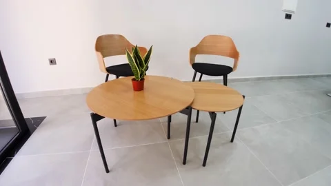 Small round tables set. 動画素材 217980197