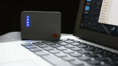 A small router is connecting to the net Stock-Footage 106282189