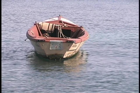 Small row boat in Jamaica Stock Footage 140355