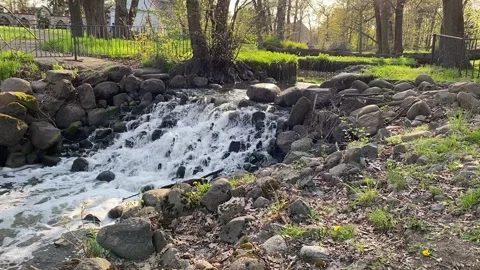 A small rushing waterfall. Stock Footage 229918331