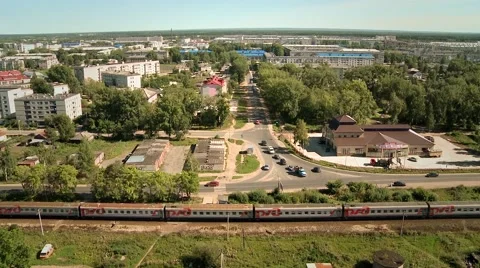 Small russian city Stock Footage 41929654