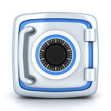 Small safe, closed (done in 3d) Ilustración de archivo
