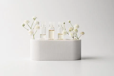 A small sample bottle of parfume Stock Photos