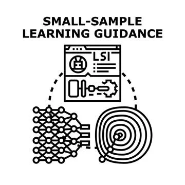 Small sample learning guidance concept in ai development Stock Illustration