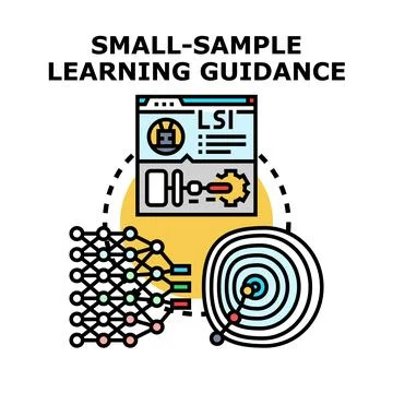 Small sample learning guidance concept in ai development Stockillustratie