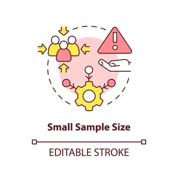 Small sample size concept icon Stock Illustration