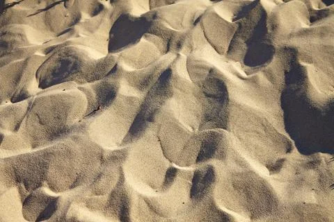 Small sand dunes on beach. Stock Photos