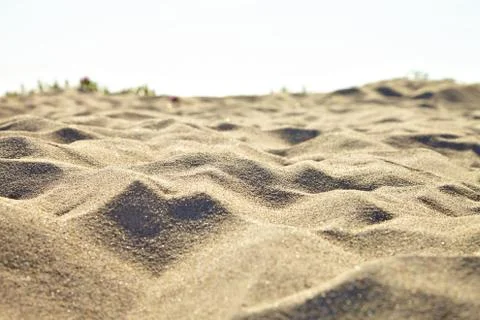 Small sand dunes on beach. Stock Photos