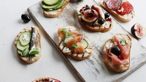 Small sandwiches Stock Footage 91019579