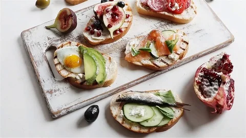 Small sandwiches Stock Footage 91019588