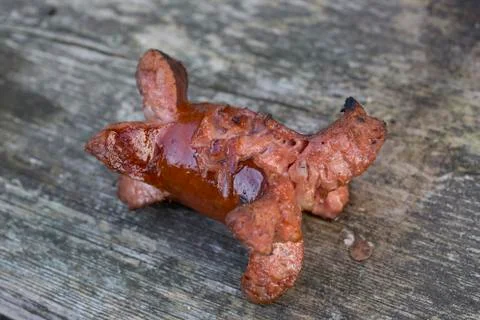 Small sausage, banger Stock Photos