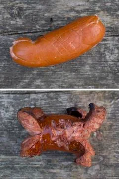 Small sausage, banger Stock Photos