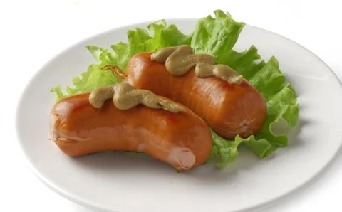 Small sausages Foto stock