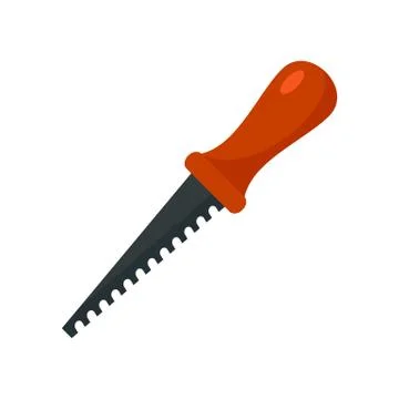 Small saw icon, flat style 스톡 일러스트