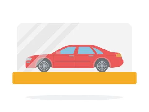 Small scale car model vector flat isolated Stock Illustration