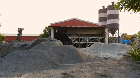 A small scale cement brick industry Stock Footage 121353301
