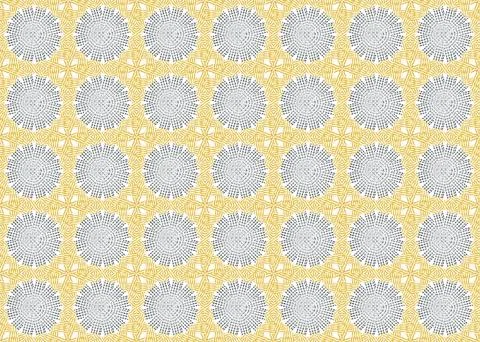 Small scale repeat pattern in yellow and grey shapes Stock Illustration