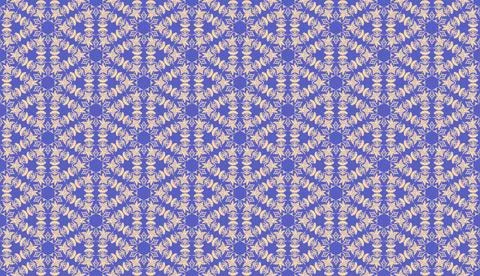 Small Scale Seamless Repeat Pattern Floral Shapes Stock Illustration