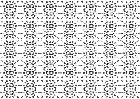 Small Scale Seamless Repeat Pattern Black And White Illustrazione stock