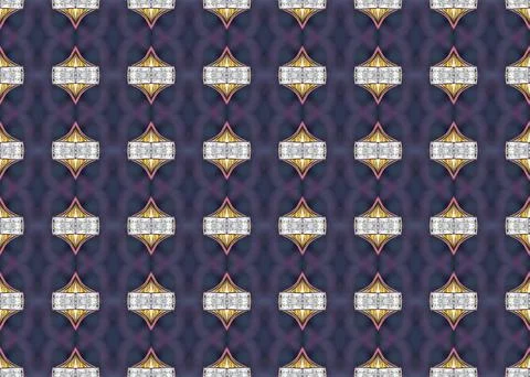 Small Scale Shapes Elements Seamless Repeat Pattern Stock Illustration