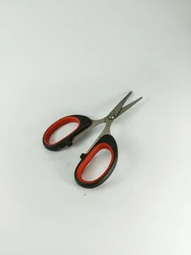A small scissors white bacground Foto stock