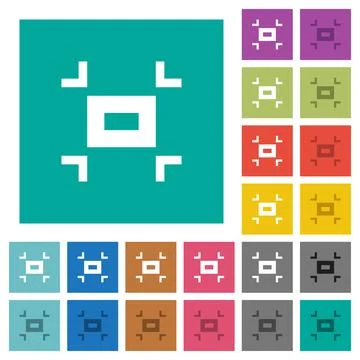 Small screen square flat multi colored icons Stock Illustration