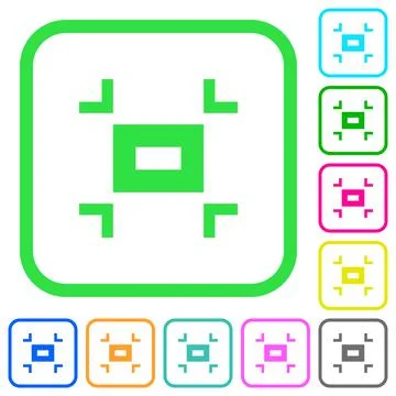 Small screen vivid colored flat icons Stock Illustration