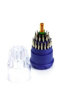 Small screwdriver set for Electronic isolated on white background. Stock-Fotos