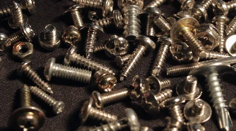 Small Screws Close-up Stock Footage 62504399