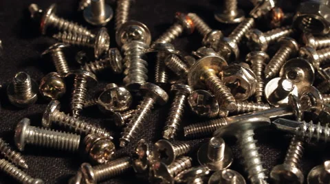 Small Screws Close-up Stock Footage 62504425