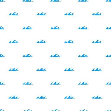 Small sea wave icon, simple style Illustrazione stock