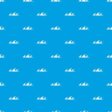 Small sea wave pattern seamless blue Illustrazione stock