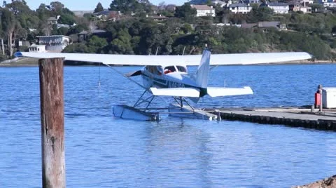 Small Seaplane Stock Footage 20464364