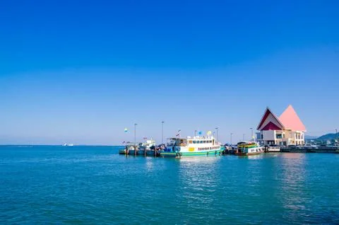 Small seaport. Stock Photos