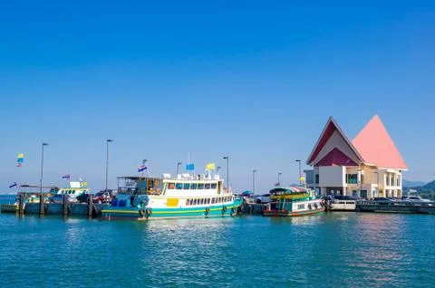 Small seaport. Stock Photos